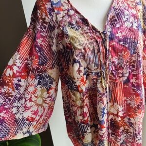 Colorful bohemian top